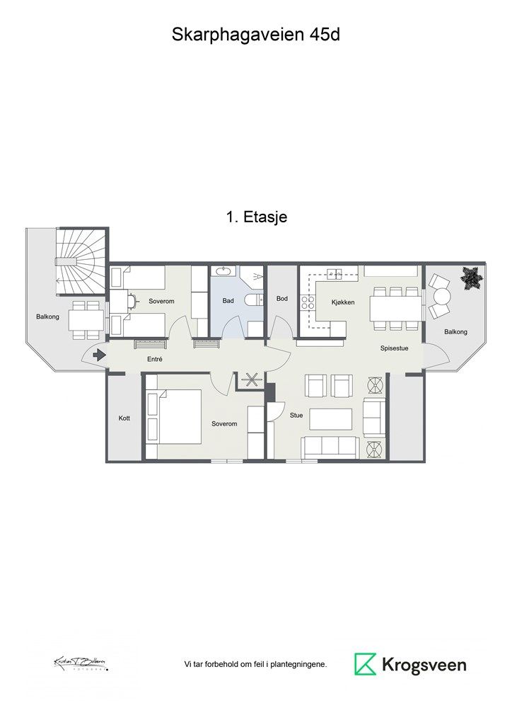 Plantegning Skarphagaveien 45d