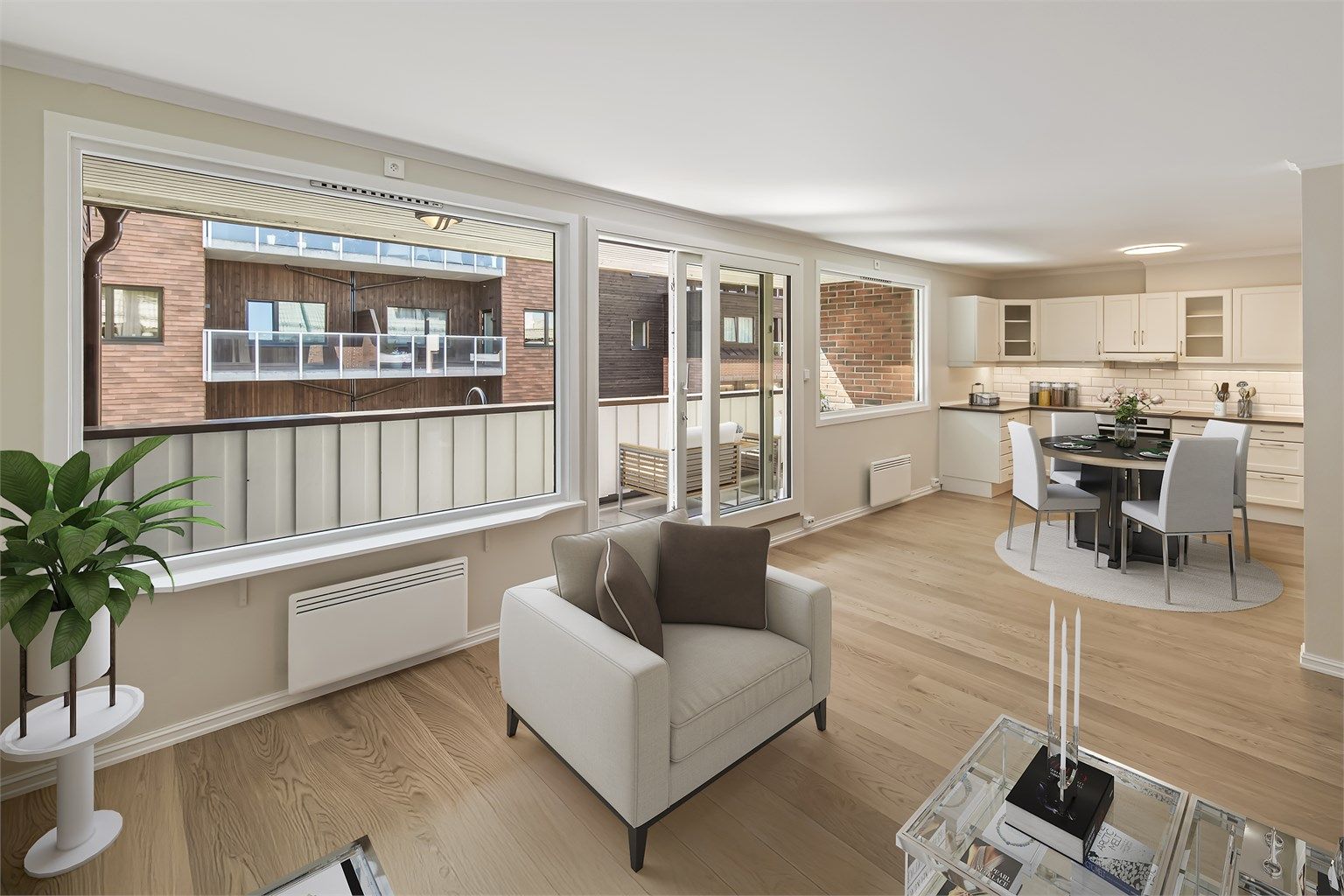 Kongens gate 25 er moderne og tidsriktig innredet, og holder en gjennomgående lys og trivelig standard