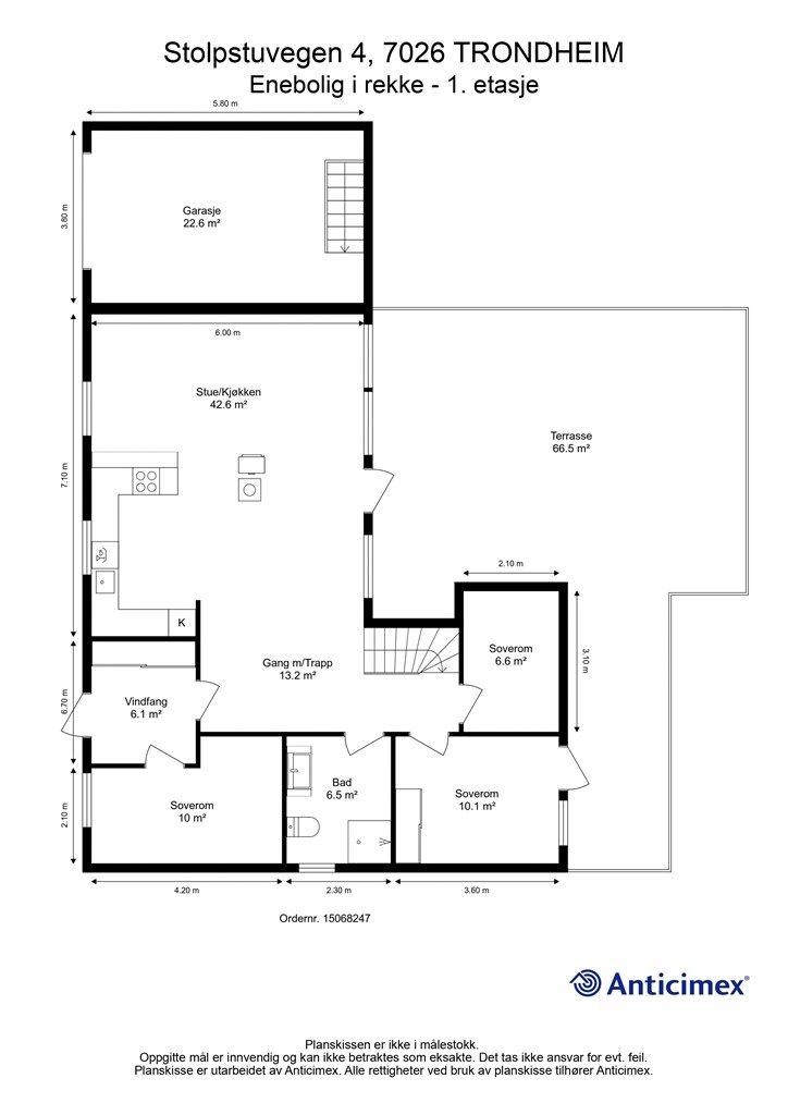 Planskisse 1. etasje. 