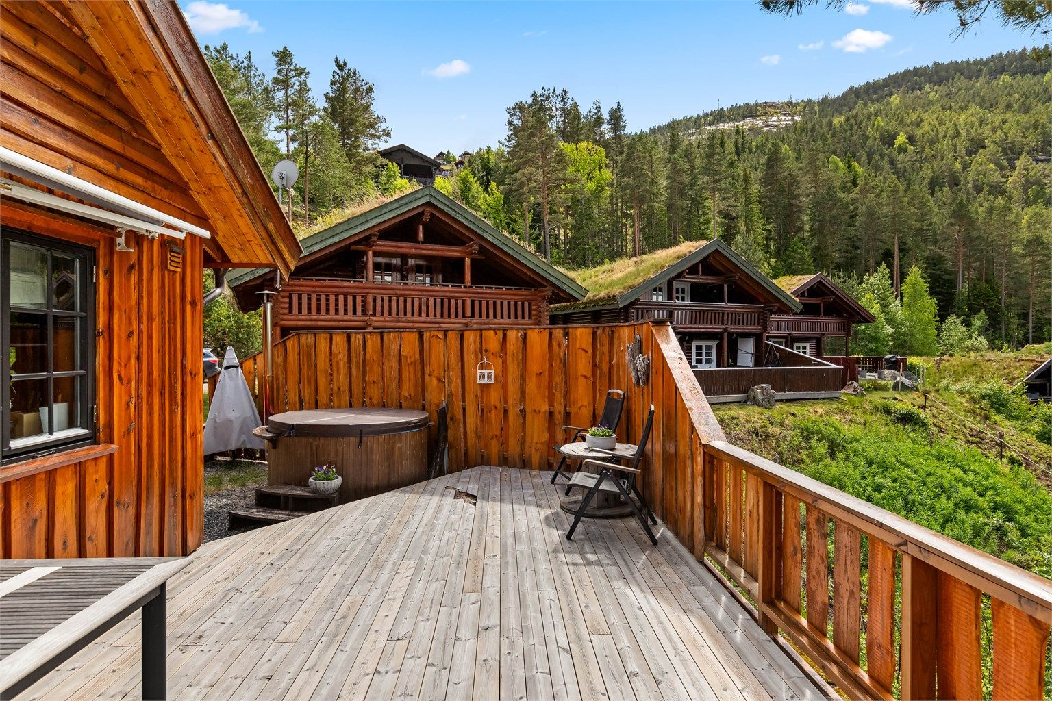 Terrassearealet er på 71kvm