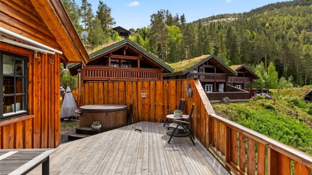 Terrassearealet er på 71kvm