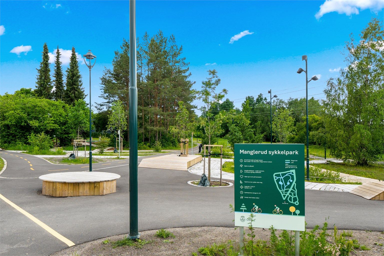 Manglerud idrettspark og sykkelpark er en del av de mange fritidstilbudene i nærområdet.
