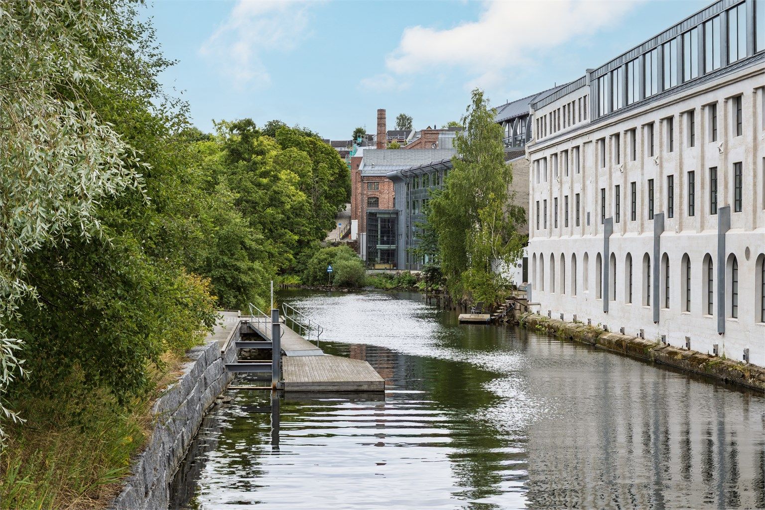 Den gamle industribebyggelsen på Verket er forvandlet til en levende bydel.