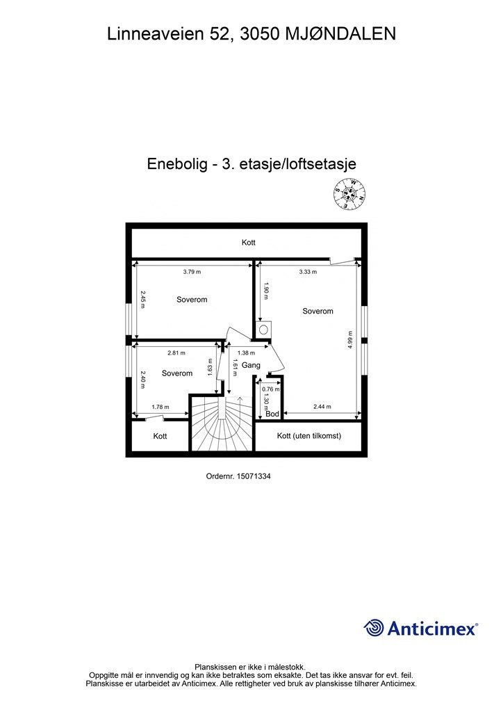 Plantegning loftsetasje