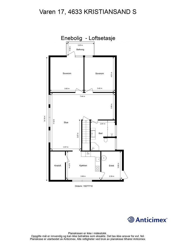 Plantegning - Loftsetasje