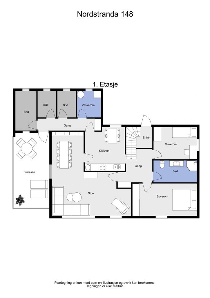 2 D plantegning 1. etasje