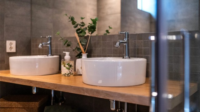 Detaljbilde fra badet i første etasje.