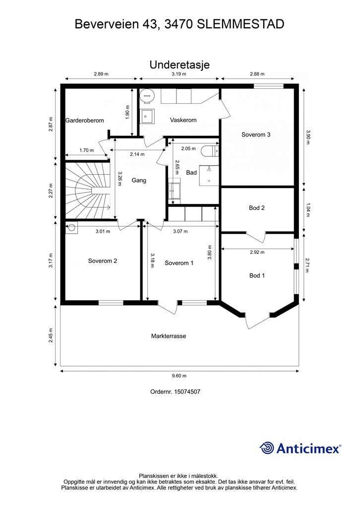 Plantegning -Underetasje
