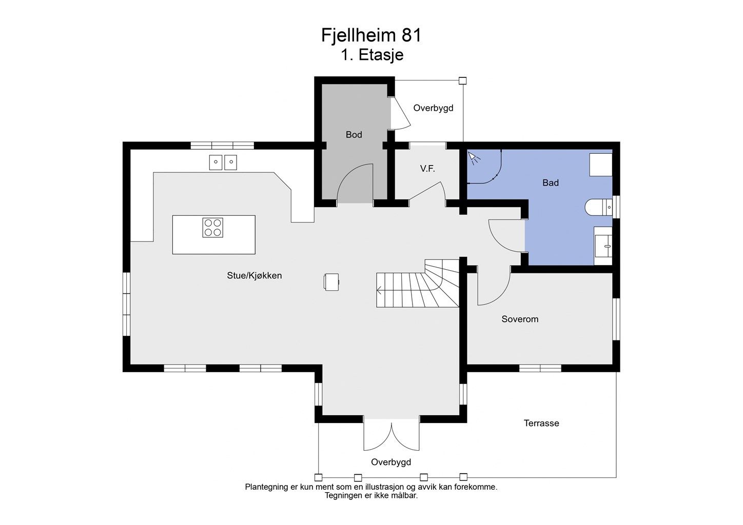 2D plantegning hovedhytte 