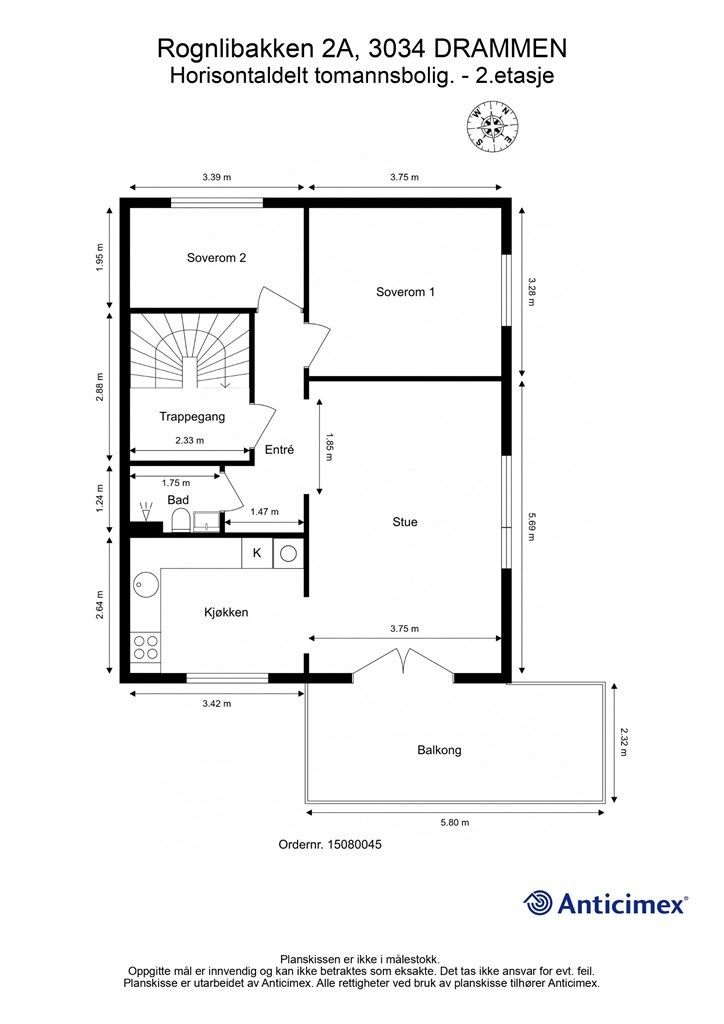 Plantegning - 2. etasje