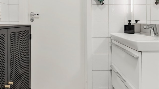 Badet har gulvvarme