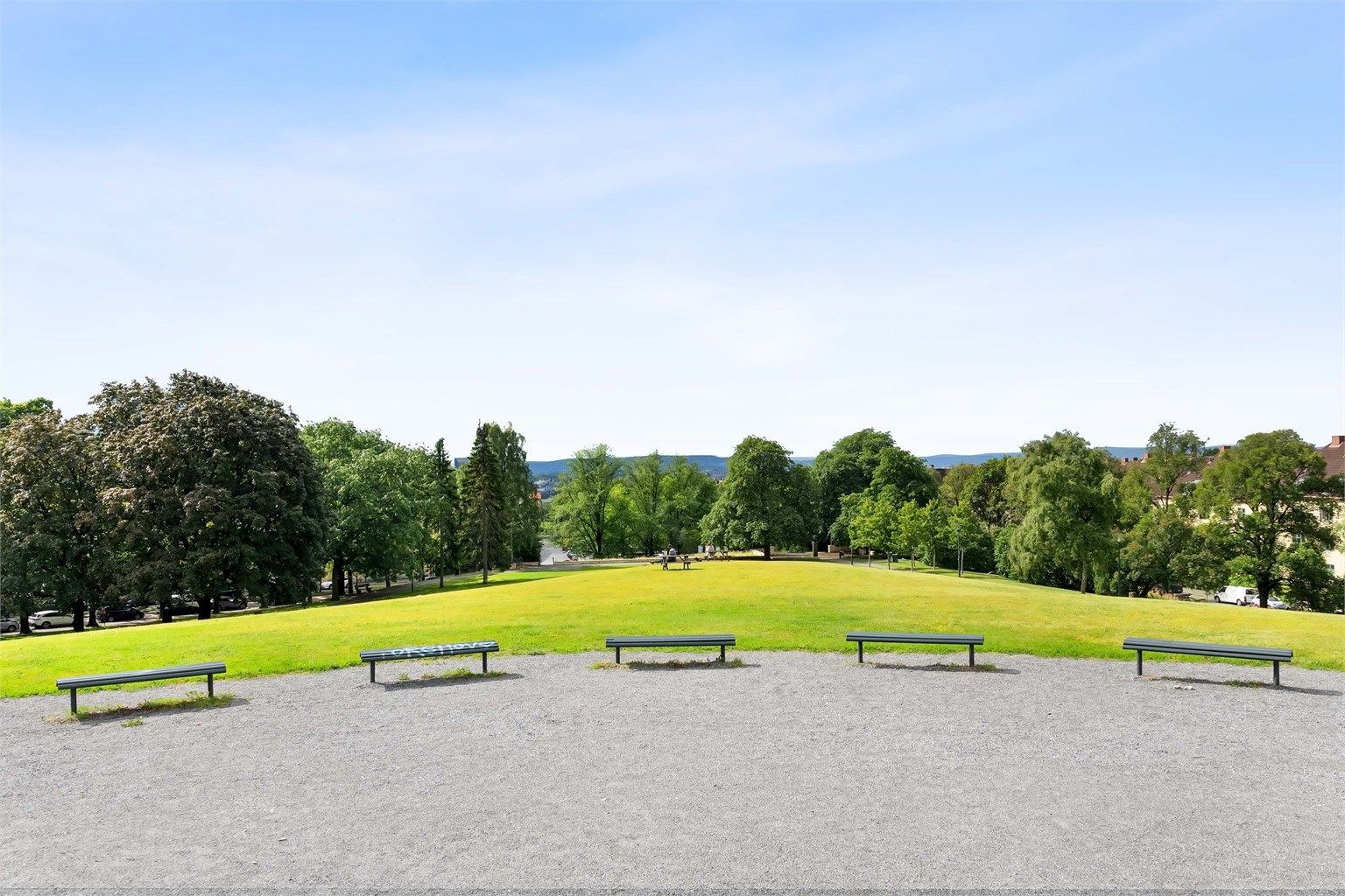 Fra paviljongen i Torshovparken har man flott utsikt