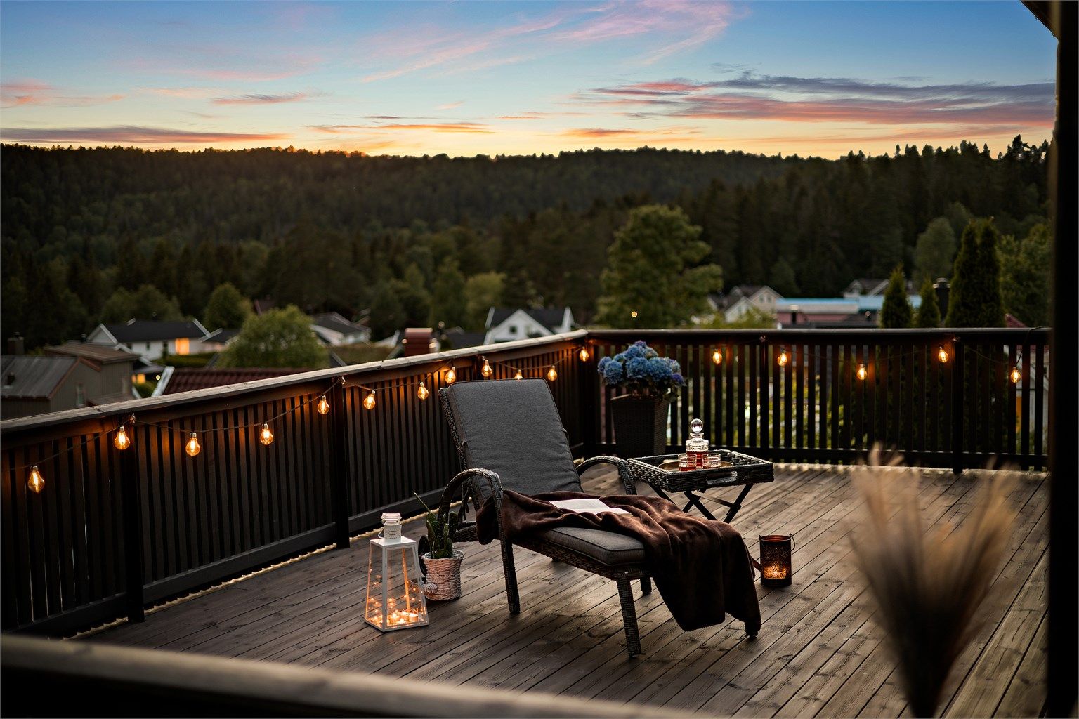 Flott utsikt og nydelige solnedganger