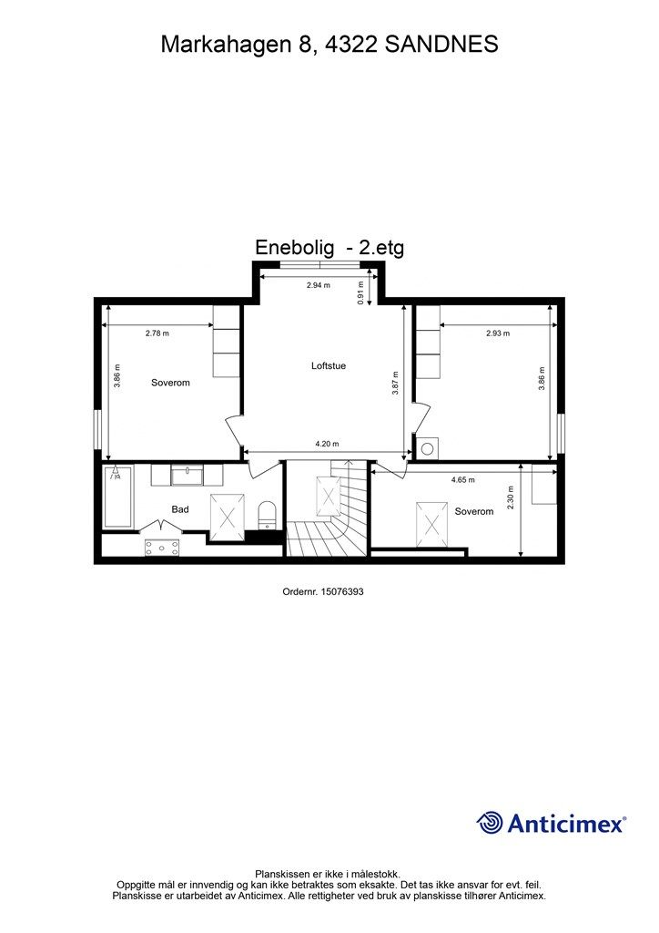 Plantegning 2 etasje.