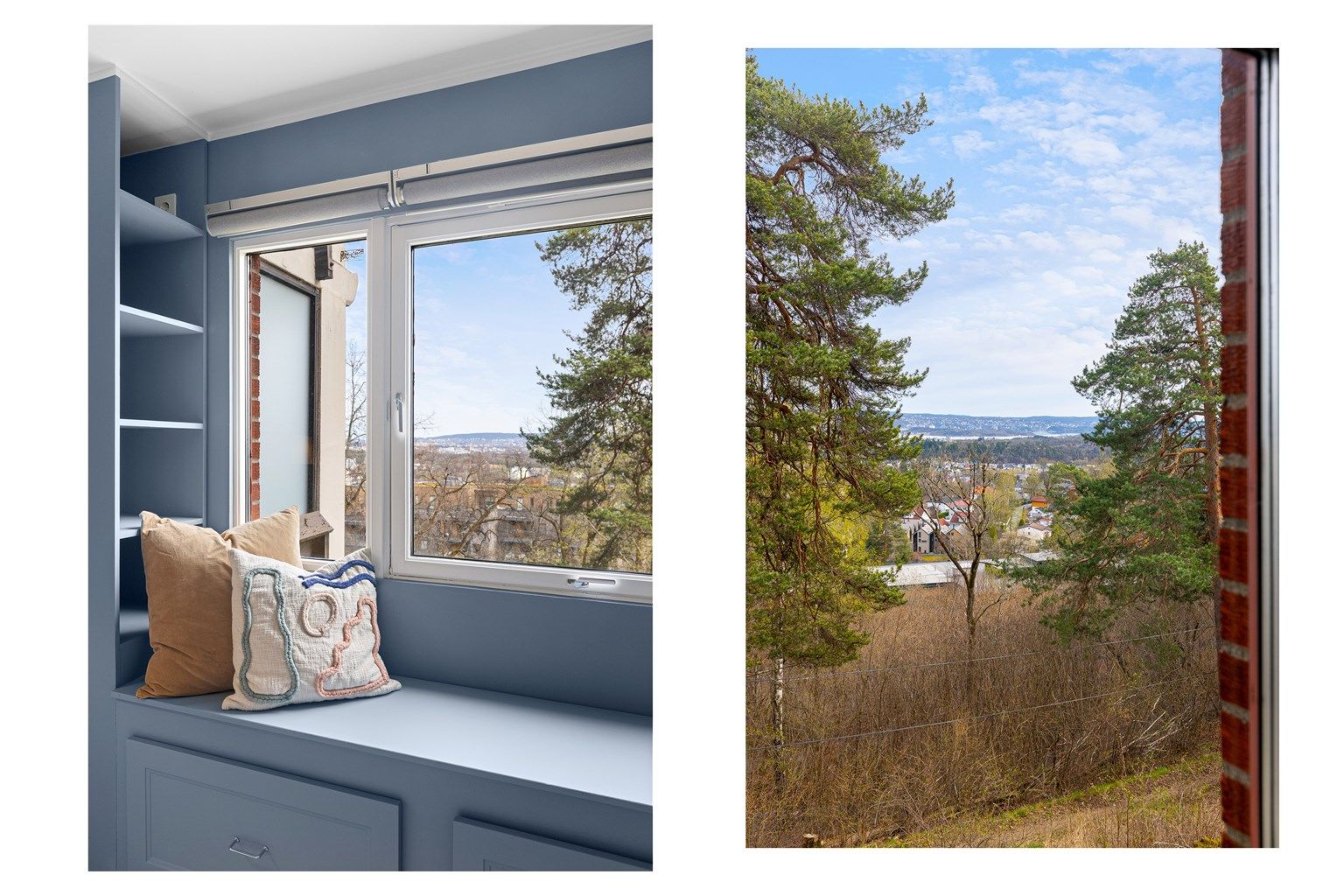 Her kan du nyte et luftig utsyn mot grønne omgivelser.