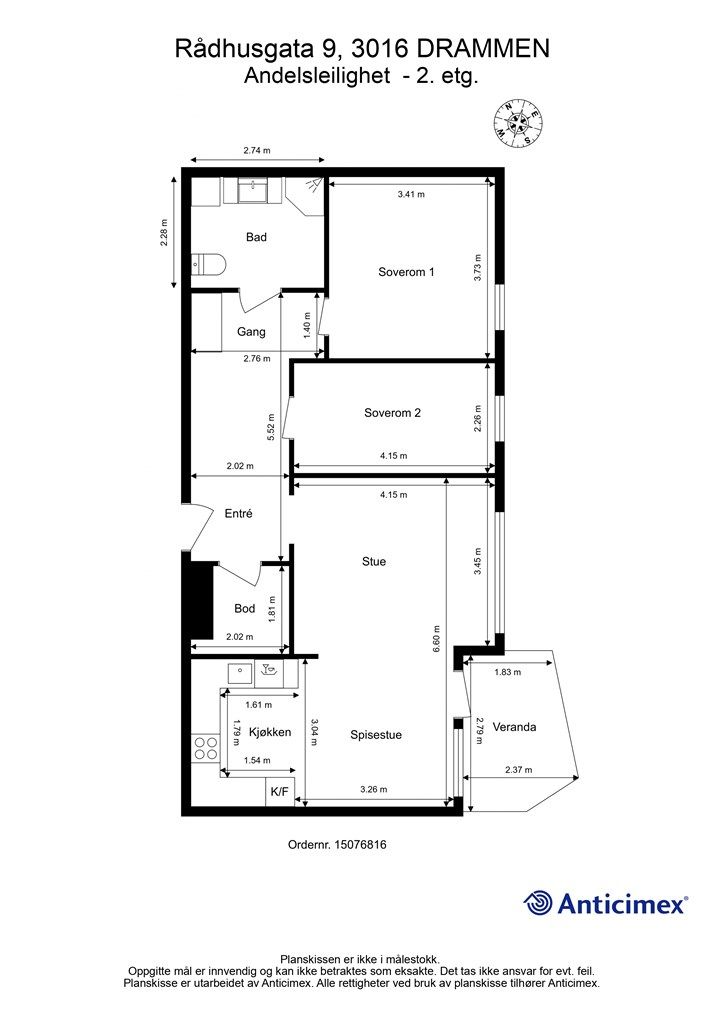 Plantegning - 2. etasje