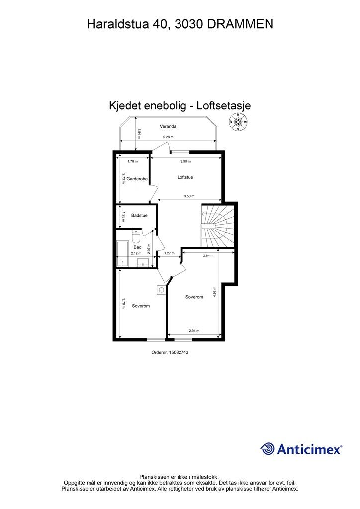 Plantegning - Loftetasje