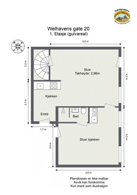 Plantegning Welhavens gate 20 - 1.etg.