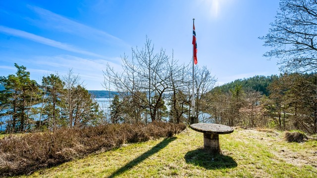 Den store naturtomten er omkranset av skogsarealer og gir en følelse av å være helt for seg selv.