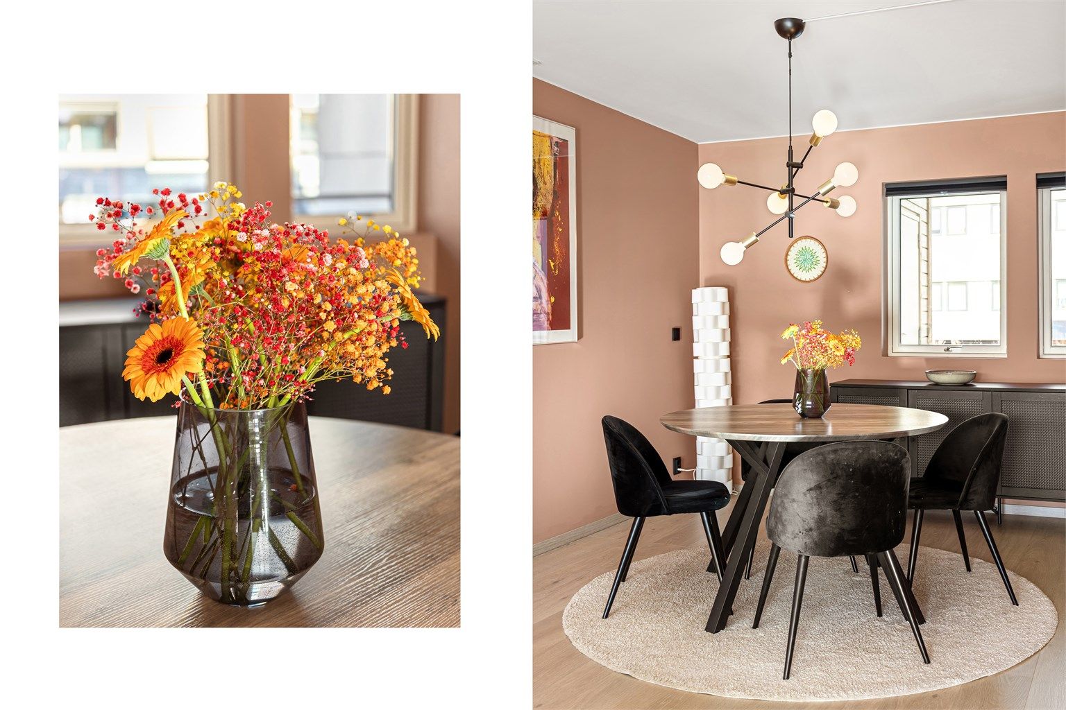Det er god plass til en spisegruppe.