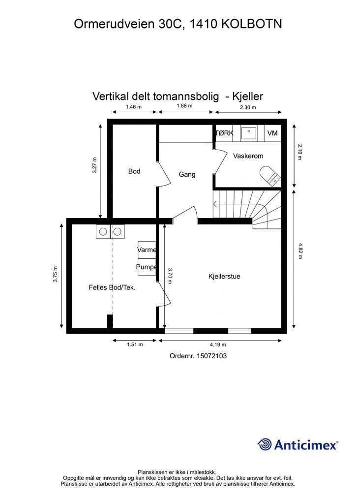 Plantegning - kjeller