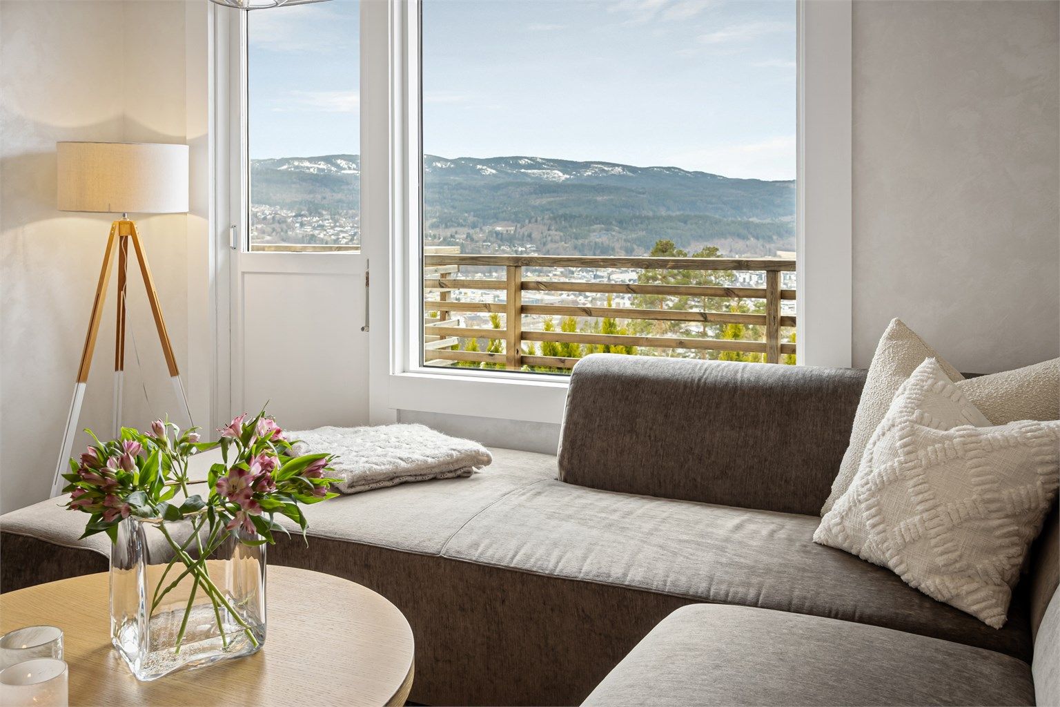 Flott utsikt fra stuevindu