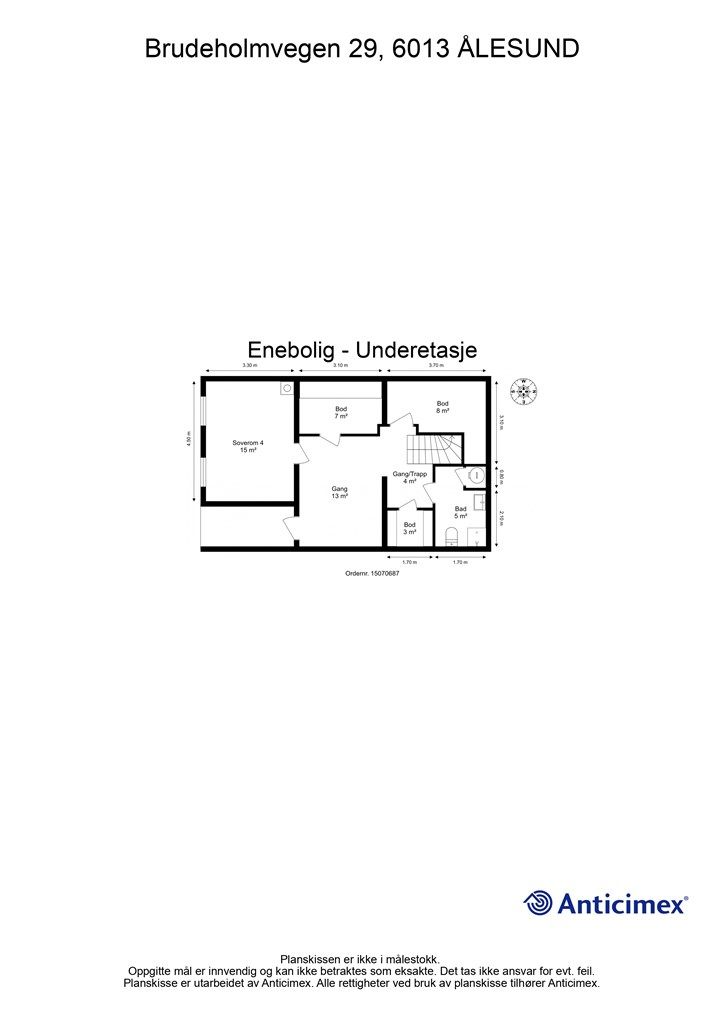 Plantegning underetasje  