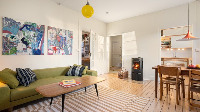 Peisovnen var ny i 2017 og gir godt med varme på kalde vinterdager. Sameiet har rehabilitert pipeløpet i bygget