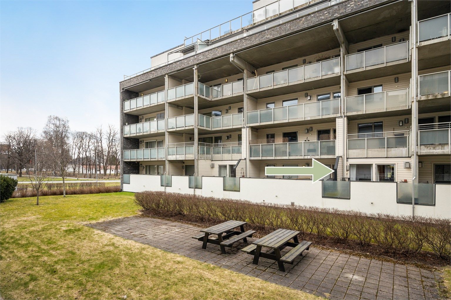 Leiligheten ligger i 1. etasje