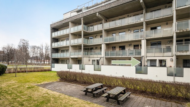 Leiligheten ligger i 1. etasje