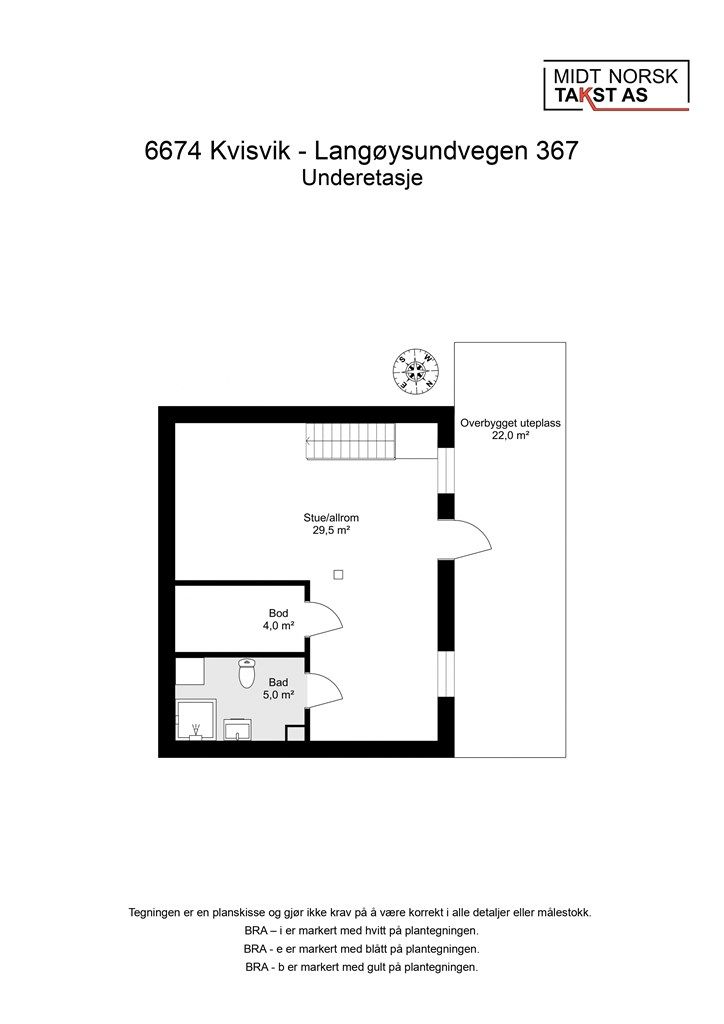 Planskisse underetasje.