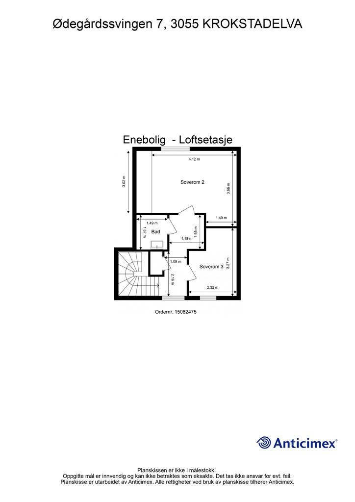 Plantegning - Loftetasje
