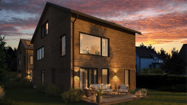 3 D illustrasjon fasade HUS 1 (avvik må påregnes).