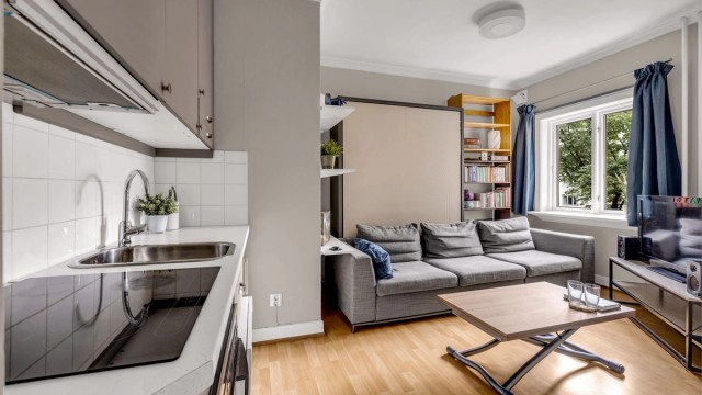 1-roms med moderniseringsbehov og sentral beliggenhet. Foto: Studio Solberg