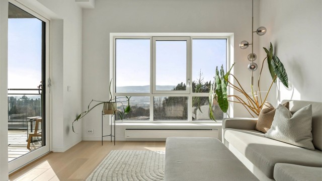 Leiligheten har balansert ventilasjonsanlegg.