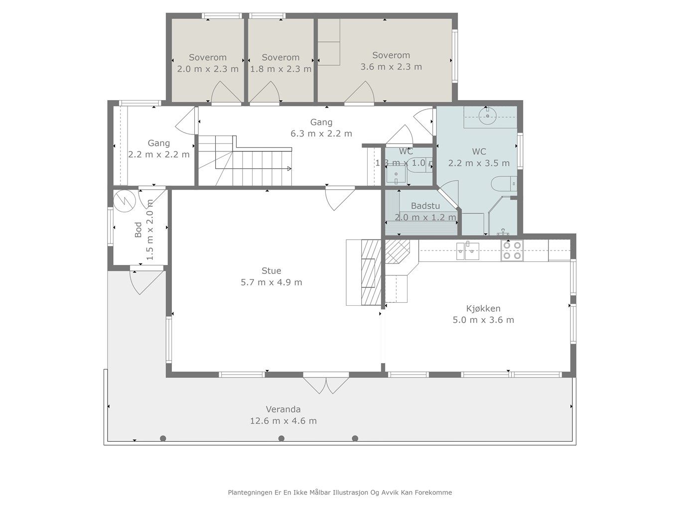 Plantegning 1. etasje. 
