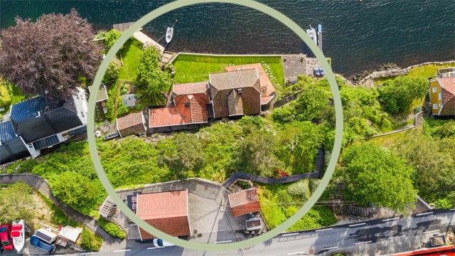 Sirkelen er ment som en illustrasjon, ca. tomtegrenser kan ses på neste bilde.