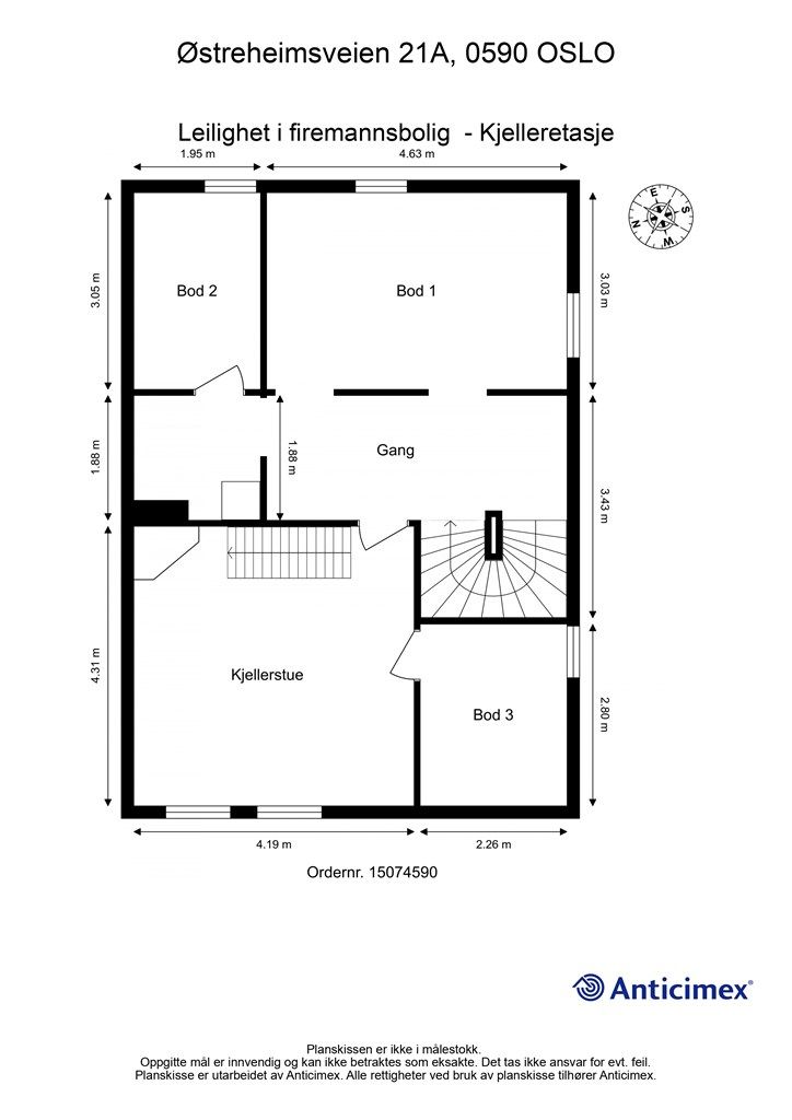 Plantegning - underetasje