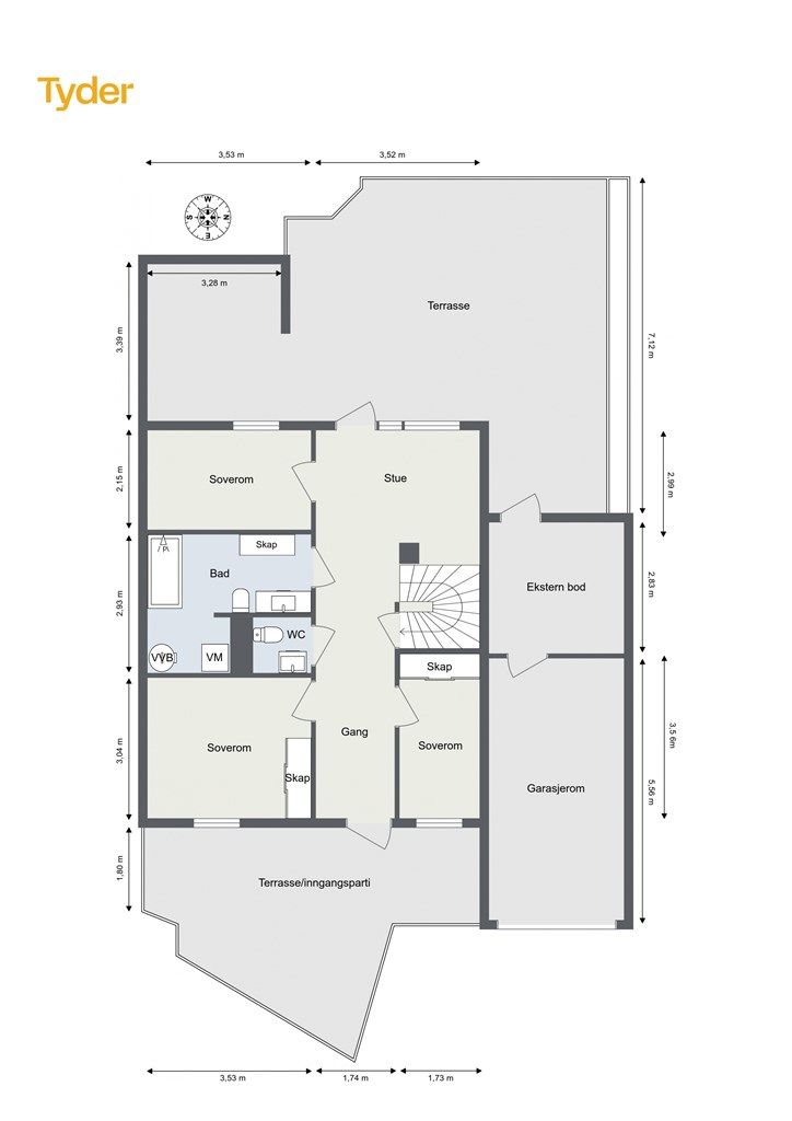 Plantegning 1. etasje