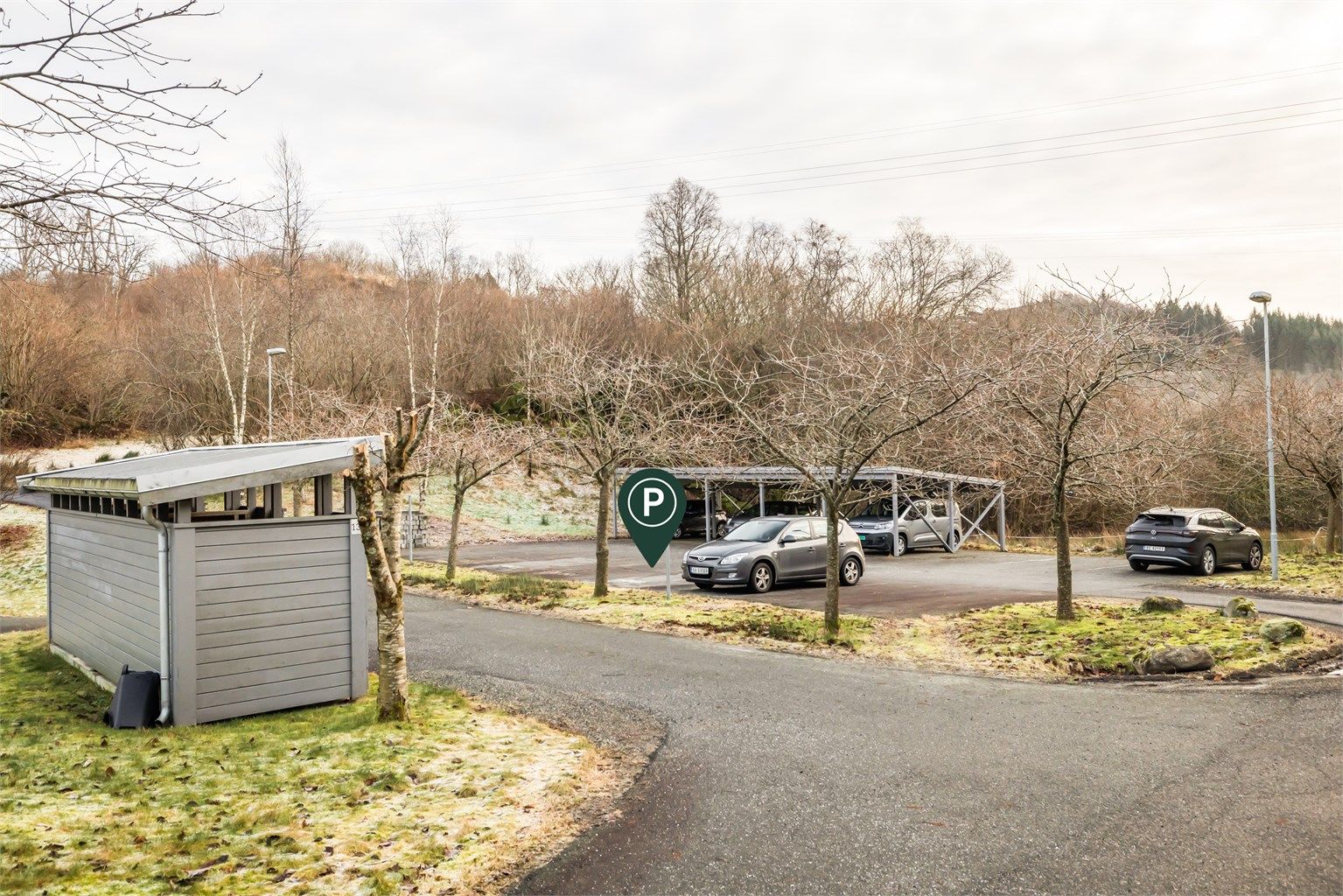 Medfølgende parkeringsplass