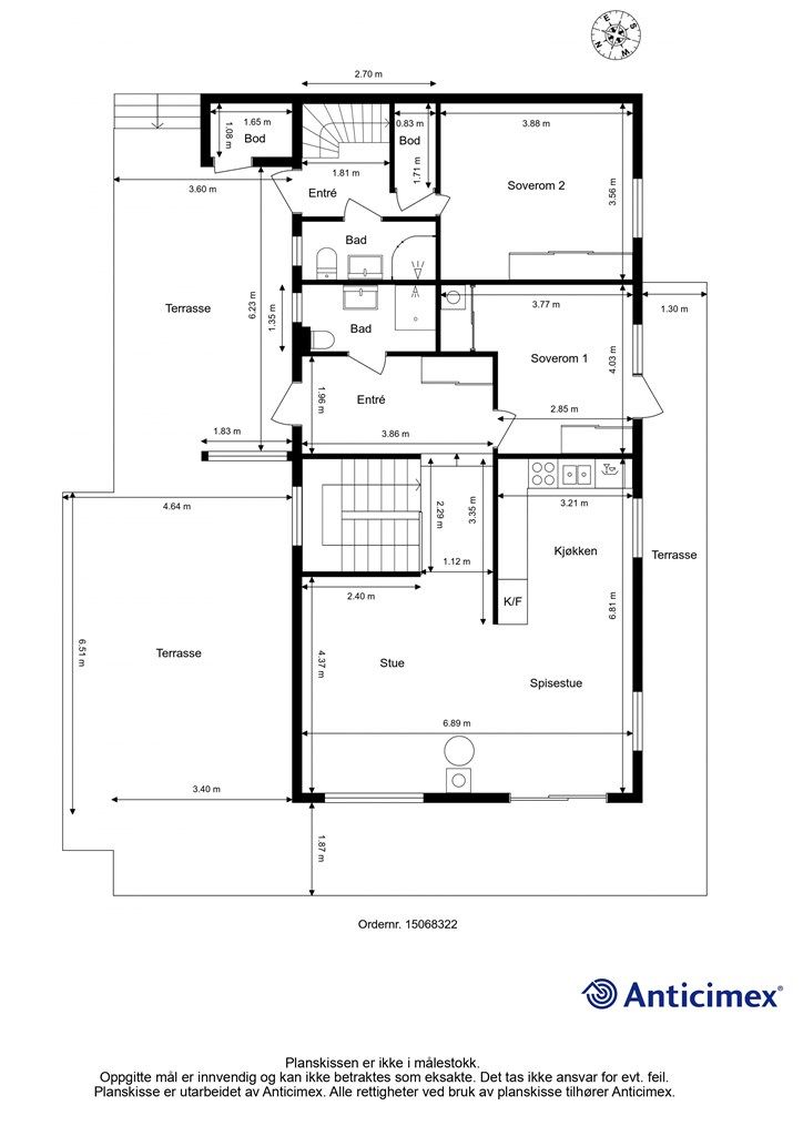 Plantegning - Enebolig - 1.etasje