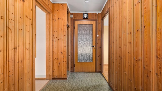 Gangen binder sammen entréen med soverommene og oppholdsrommene i etasjen.