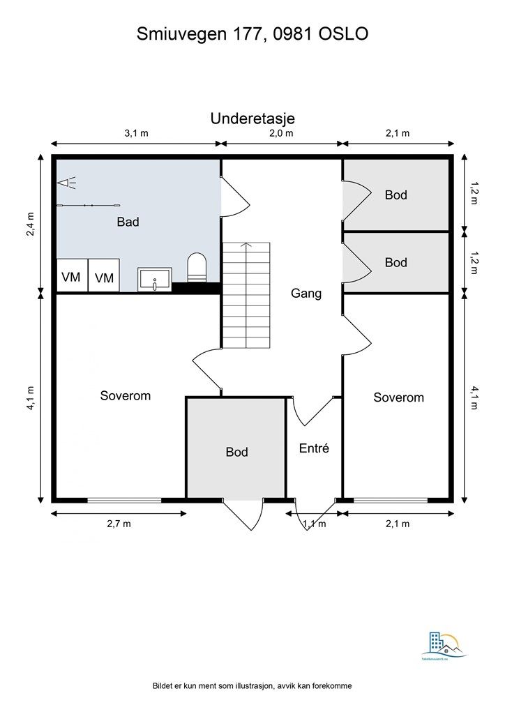 Plantegning - Underetasje.