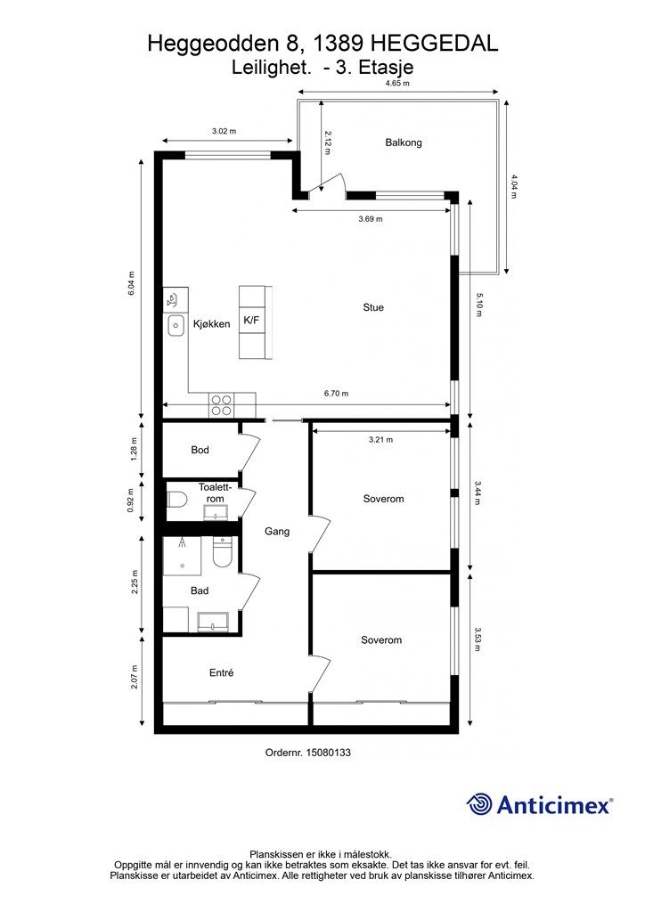 Plantegning - 3. Etasje