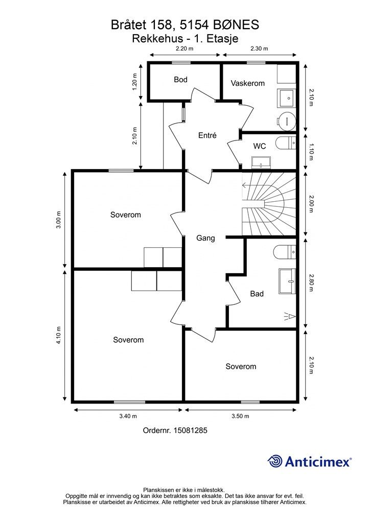 - Plantegning for 1. Etasje -