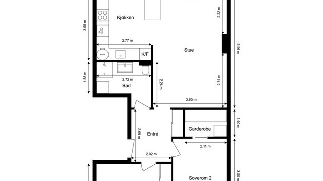 Kjellerbod disponeres også av leiligheten.