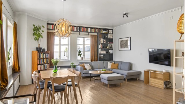 Luftig stue med gode lysforhold