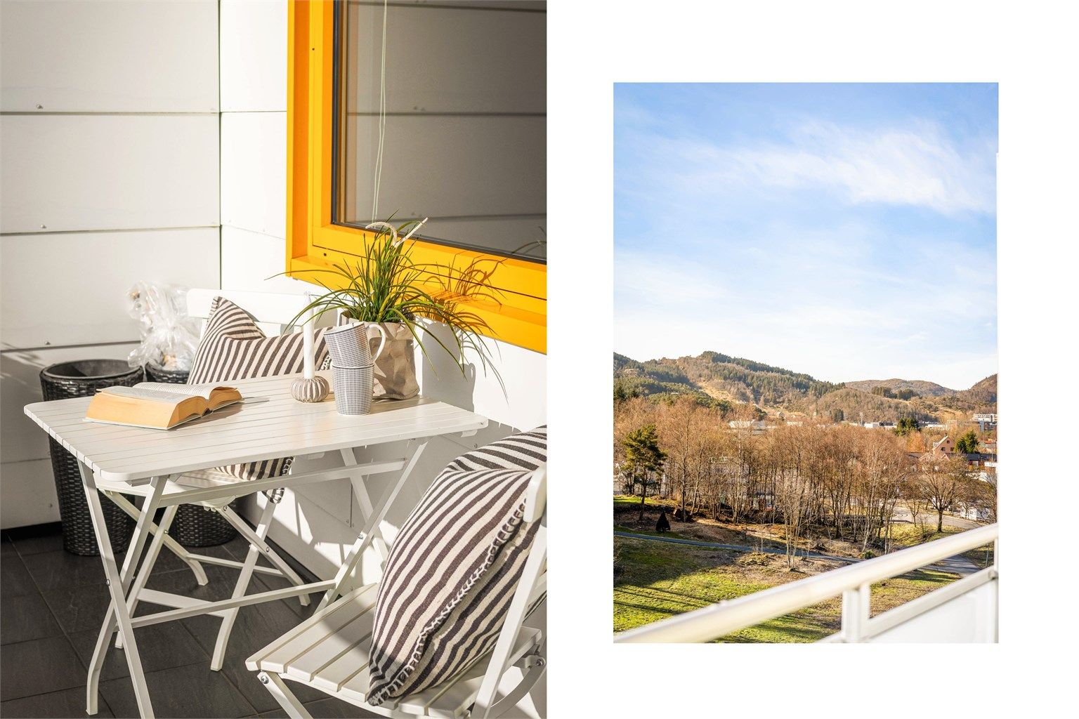 På balkongen er det mulig å innrede med diverse utemøbler.