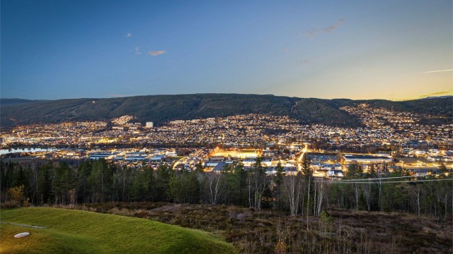 Fantastisk utsikt over Drammen fra boligen