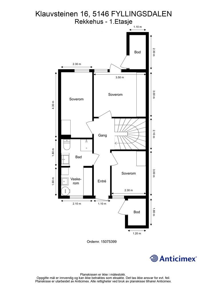 - Plantegning 1. etasje -
